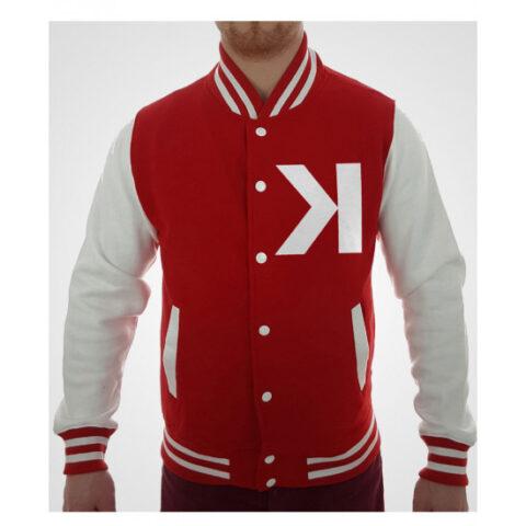 Men's Kavinsky Electro Varsity Red And White Jacket