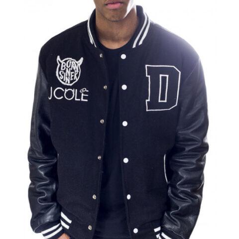 Men's Dreamville J Cole Born Sinner Varsity Bomber Jacket
