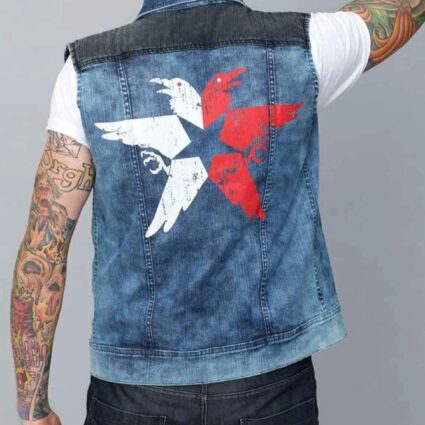 Delsin Rowe Infamous Second Son Blue Hooded Denim Vest