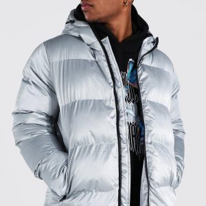 Kurt Warner Silver Soft Sheen Ripstop Puffer