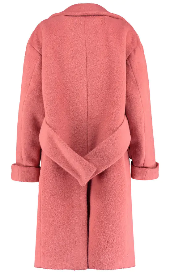 Maddison Pink Mohair Oversized Pea Coat