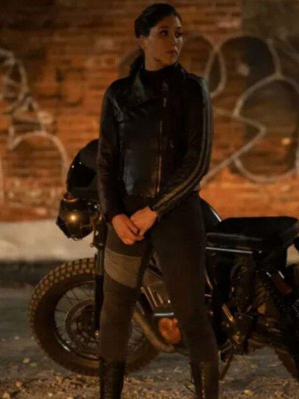 Alaqua Cox Hawkeye Echo Black Leather Jacket