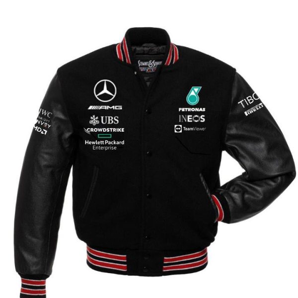 Mercedes-AMG Petronas F1 Racing Team Varsity Letterman Jacket