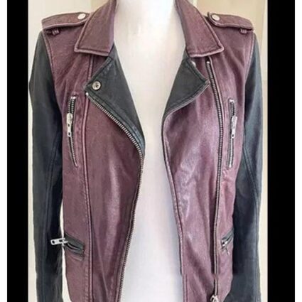 Alicia The Sex Lives of Collage Leather Jacket