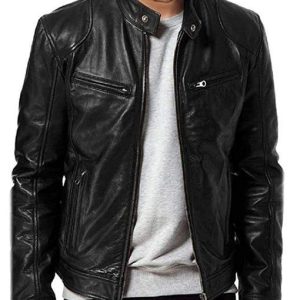 Sebastian Stan Pam & Tommy Lee Leather Jacket