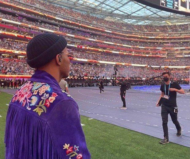 Anderson Paak Super Bowl LVI Halftime Show Suede Fringe Jacket