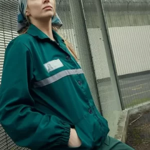 Jodie Comer Killing Eve Villanelle Shirt Style Green Cotton Jacket