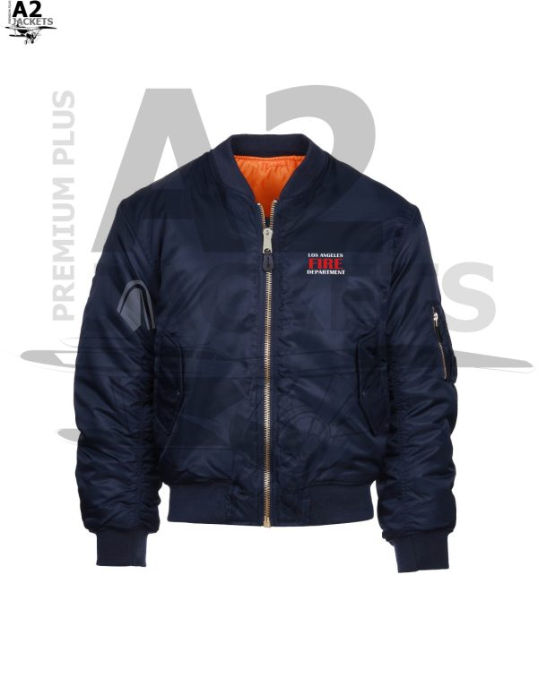 TV Series 9-1-1 Los Angles Fire Department Bomber Jacket - Navy Blue