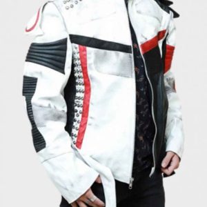 Carlos Descendants 3 Cameron Boyce Black And White Leather Jacket