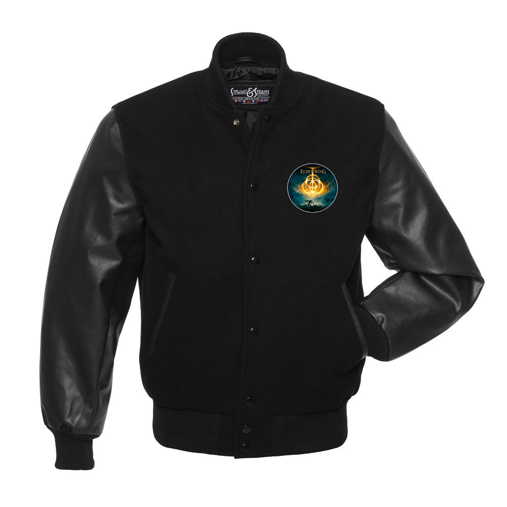 ER Elden Ring Black Varsity Letterman Jacket - A2 Jackets