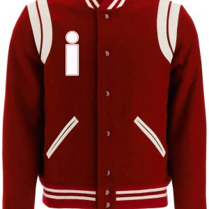 IVE Korean Pop Band Red Varsity Jacket