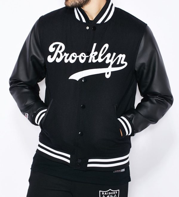 Brooklyn Dodgers Black Letterman jacket