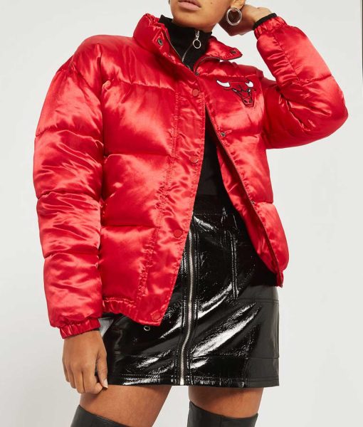 Chicago Bulls Red Puffer Jacket