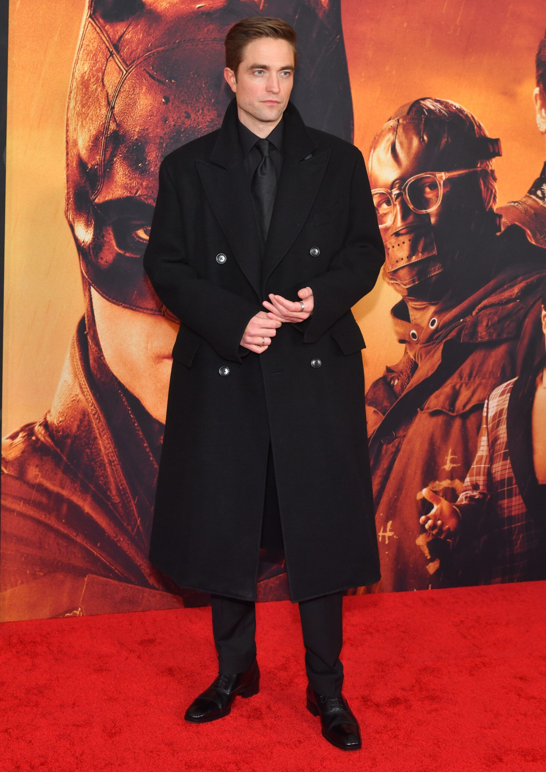 Robert Pattinson The Batman NY Red Carpet Black Wool Coat - A2 Jackets