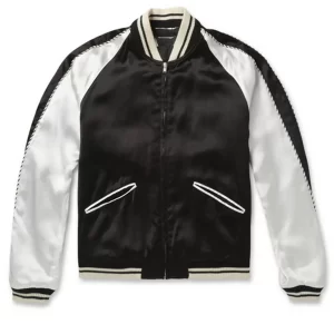 Saint Laurent Paris Blood Luster Souvenir Bomber Jacket