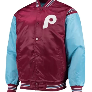 Philadelphia Phillies Starter Enforce Varsity Satin Jacket