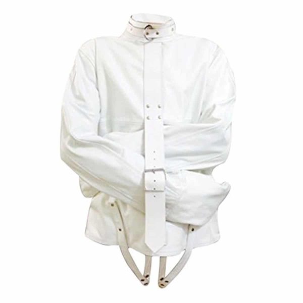 White Leather Strait Jacket