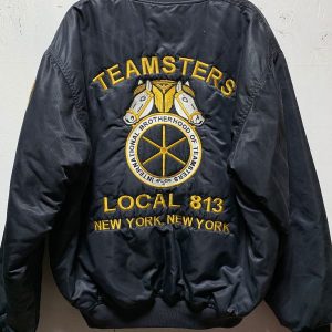 Vintage Teamsters Local 813 New York Satin Zip-up Jacket