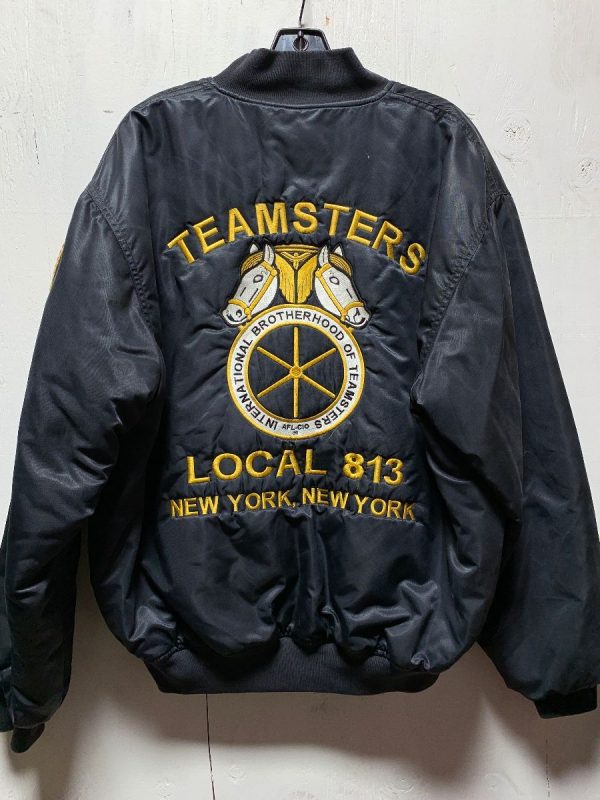 Vintage Teamsters Local 813 New York Satin Zip-up Jacket