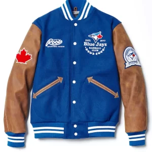 Roots x Toronto Blue Jays Royal Blue Varsity Jacket