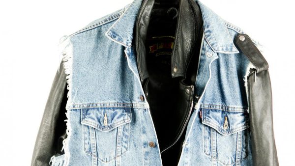 WWE 2022 Triple H Denim Leather Jacket