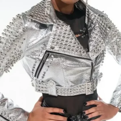 WWE Raw Alexa Silver Spike Jacket