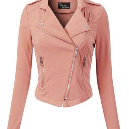 Womens Pink Leather Jacket