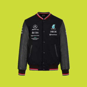2022 Varsity Team Black Mercedes AMG F1 spring jacket