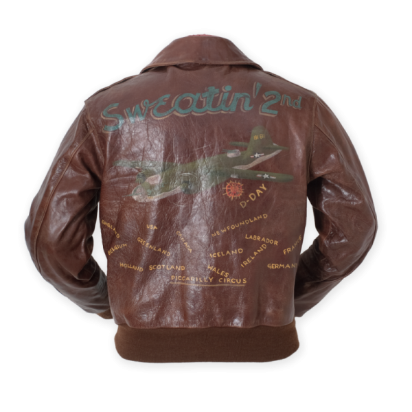 A2 557th Bomb Sqd 'Sweatin' 2nd' Leather Jacket