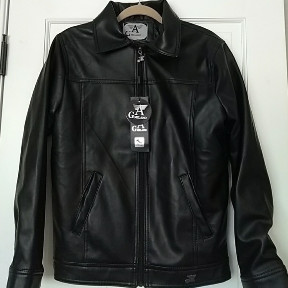AG Milano Black Leather Jacket