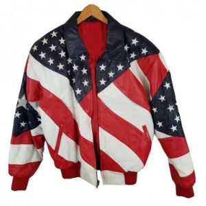 American Flag Leather Jacket