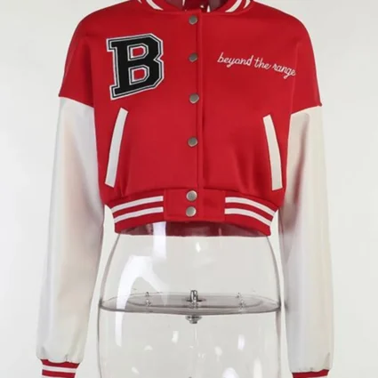 Beyond The Range Cropped Varsity Jacket