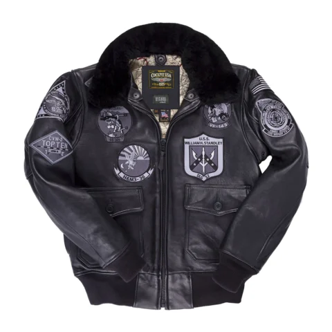 Bogard Stealth Top Gun G-1 Flight Bomber Leather Jacket