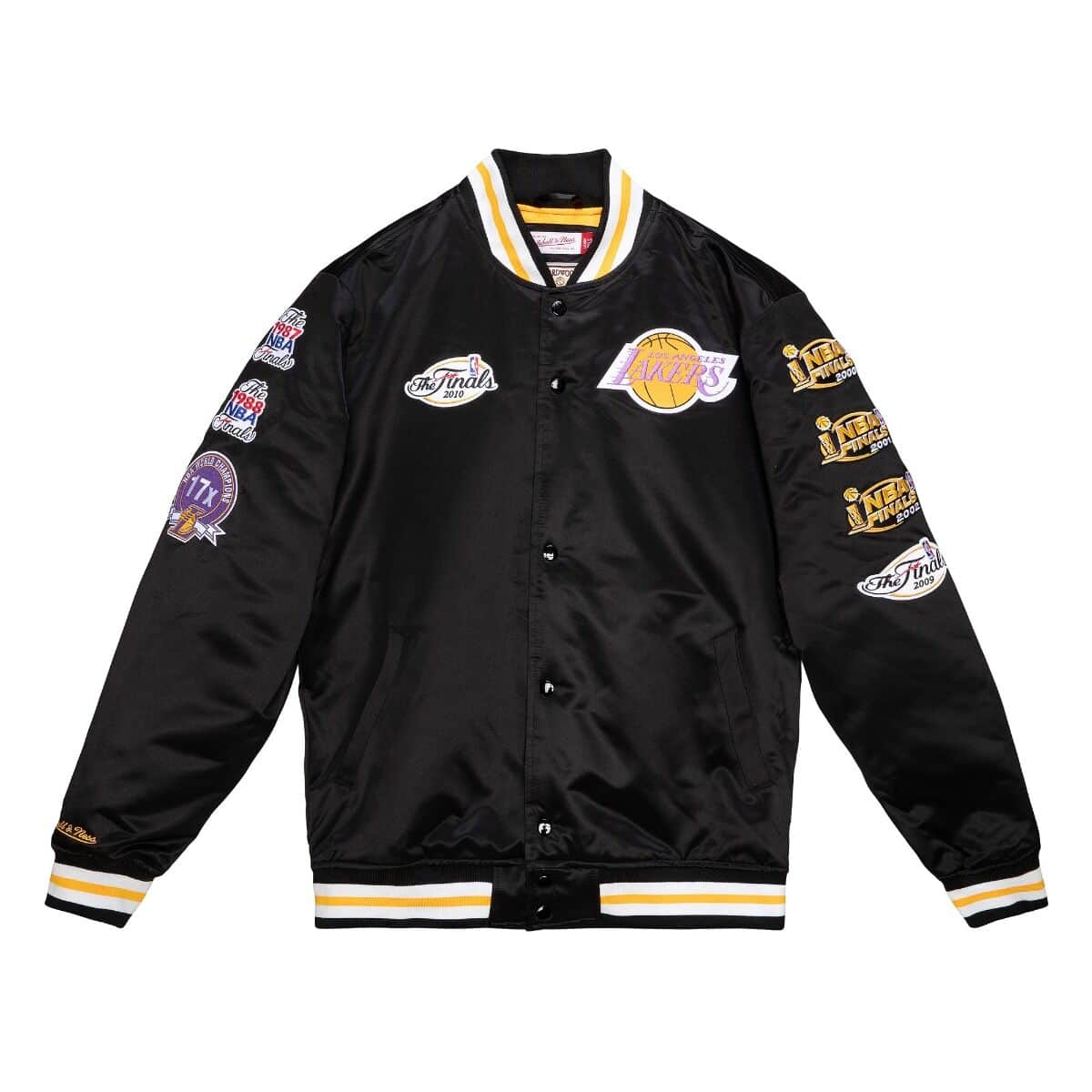 NBA Los Angeles Lakers Champ City Black Satin Jacket - A2 Jackets