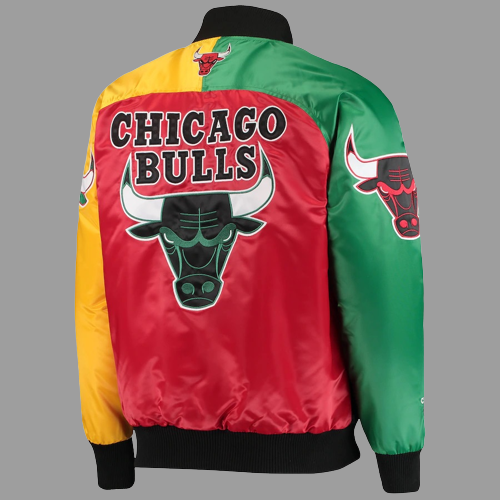 Chicago Bulls Starter x Ty Mopkins Black/Red Satin Full-Snap Jacket