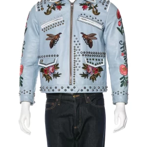 GUCCI 2016 Embroidered Leather Jacket