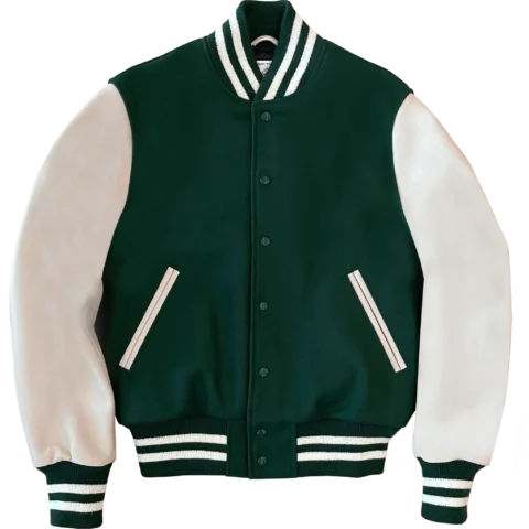 Golden Bear Forest Green Varsity Jacket