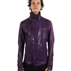 ISAAC SELLAM Fumiste Purple Leather Jacket