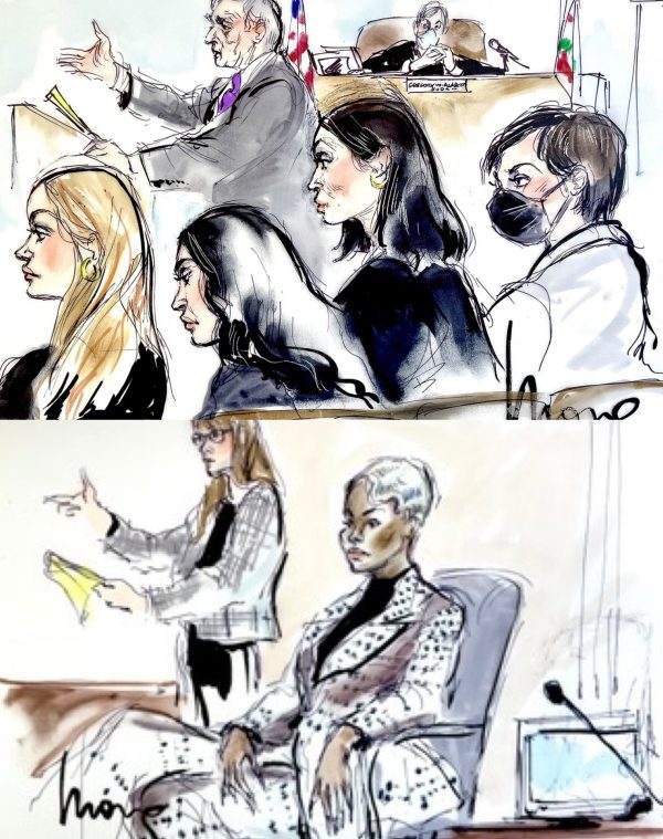 Kardashian Trial Court Sketches viral