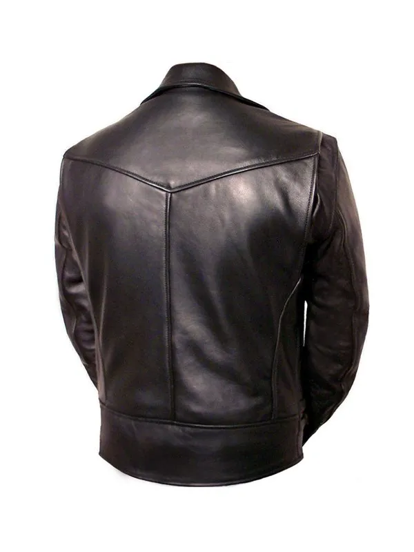 Elite Patrol Black Biker Leather Jacket