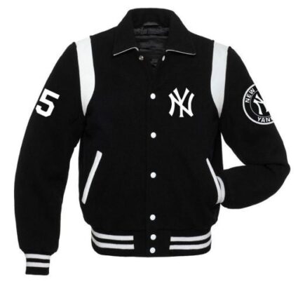 Sailor Collar NY Yankees Black Varsity Jacket