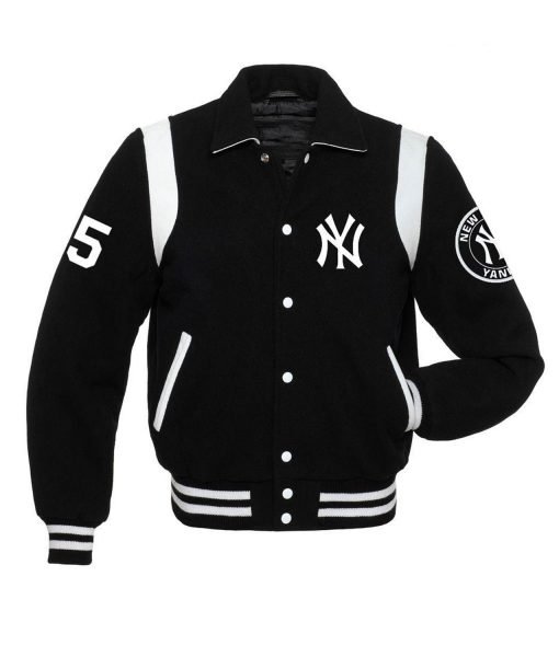 Sailor Collar NY Yankees Black Varsity Jacket