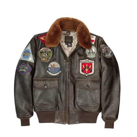 Top Gun Navy G-1 Flight Bomber Leather Jacket