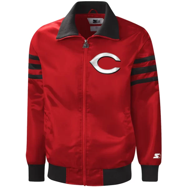 Starter Cincinnati Reds The Captain II Full-Zip Varsity Jacket