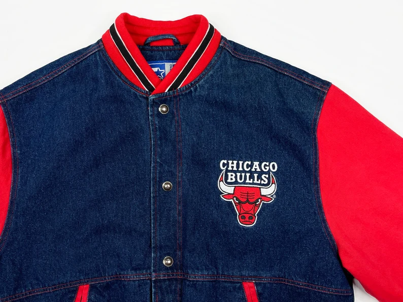 90s Chicago Bulls Starter Jacket 90s Grunge Normcore Chicago
