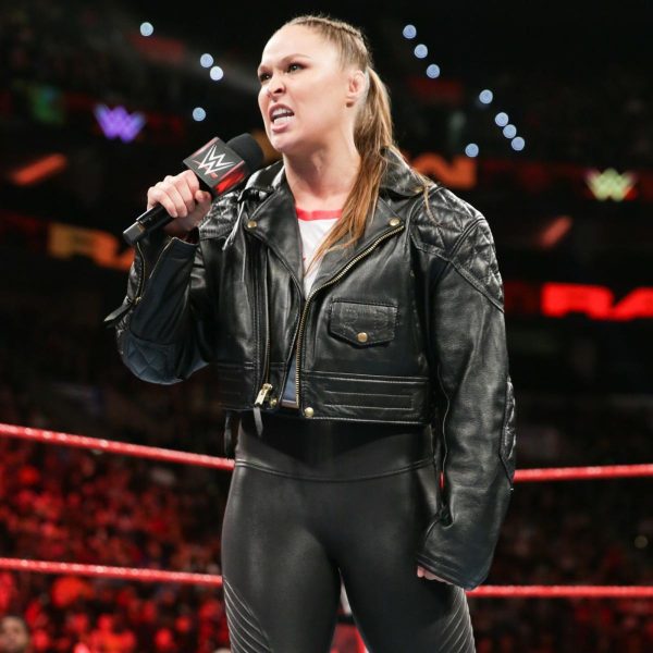 Ronda Rousey WWE WrestleMania 38 Black Leather Jacket