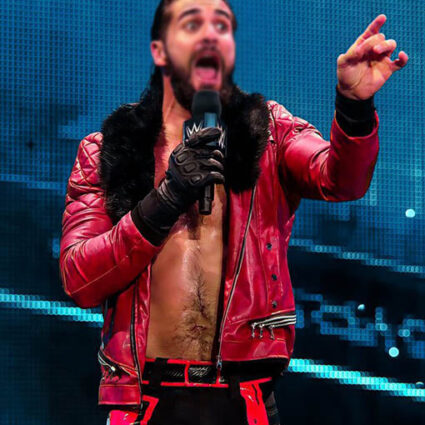 WWE Seth Rollins Quilted Red Jacket