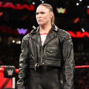 Ronda Rousey WWE WrestleMania 38 Black Leather Jacket