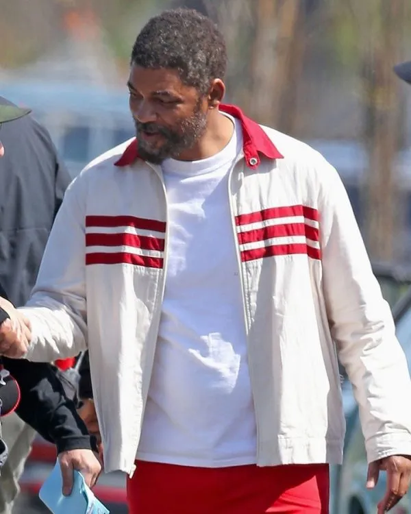 King Richard Will Smith White and Red Jacket