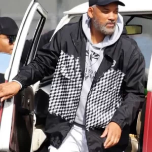 Will Smith King Richard Williams Black and White Polyester Jacket